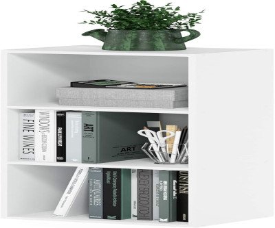 Compact White 3-Tier Bookshelf for Easy Organization