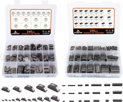 Complete 530-Piece Woodruff Key Assortment - 37 Sizes for Mechanics