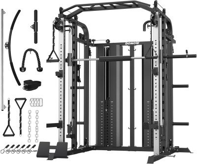 Complete Home Gym System: Smith Machine with Dual Cable Crossover