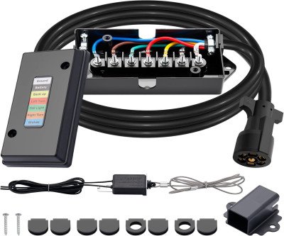 Complete Trailer Wiring Kit with 7-Way Cord & Breakaway Safety