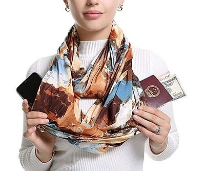 Concealed Pockets Infinity Scarf