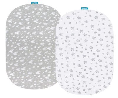 Cozy 100% Cotton Bassinet Sheets, 2-Pack