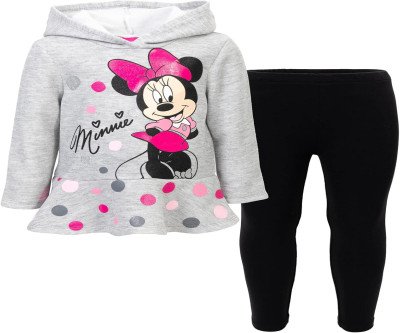 Cozy Minnie Mouse Fleece Hoodie & Leggings Set