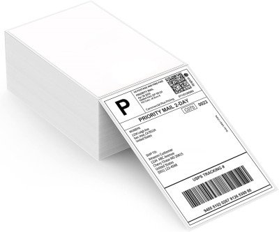 Crisp 4x6 Fanfold Shipping Labels - 500 Pack