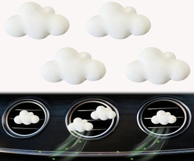 Cute Cloud Car Air Fresheners - 4 Pack Floral Vent Clips