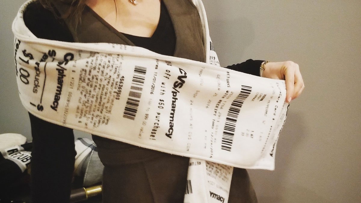 CVS Receipt Scarf