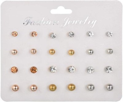 Chic CZ Stud Pearl Earrings Set for Every Occasion