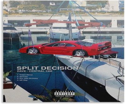 Split Decision: DAVE & Central Cee Album Art Poster