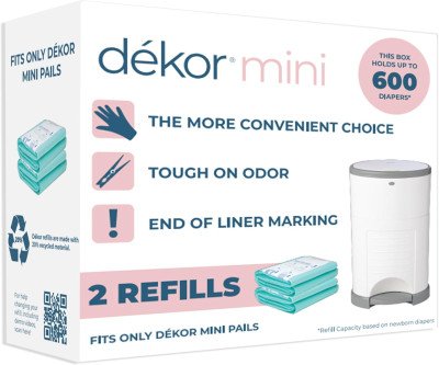 Economical Endless Refills for Diaper Dekor Mini Pail – 2 Pack