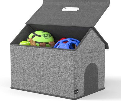 Tidy Up Your Pup's Playthings: Dual-Compartment Dog Toy Organizer