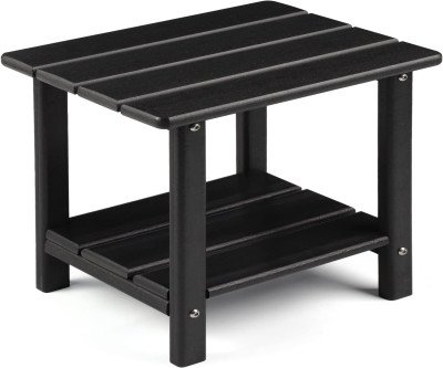 Double-Deck Storage Side Table for Patio & Pool