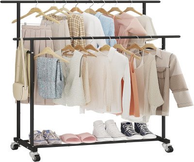 Double Rod Garment Rack: Maximize Closet Space Instantly