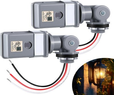 Auto Dusk-to-Dawn Sensors for Outdoor Lights (2-Pack)