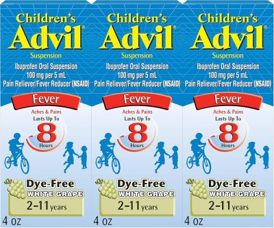 Fast Fever Relief: Dye-Free Kids' Ibuprofen Grape (3-Pack)