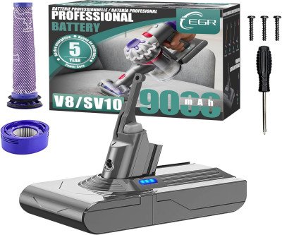 Extended Runtime V8 Battery: 9000mAh Power for Your Dyson Vacuum