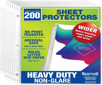 Eco-Heavy Duty Sheet Protectors Hold 12 Pages – 500 Pack