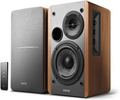 Studio-Quality Bookshelf Speakers with Classic Wood Finish