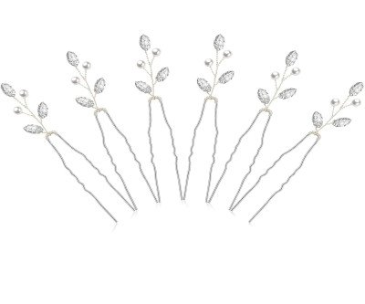 Elegant Pearl Crystal Wedding Hair Pins Set