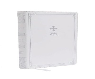 Elegant White Leathersoft NRSV Catholic Gift Bible