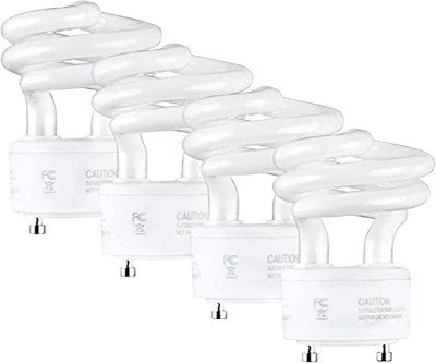 Energy-Saving Warm White GU24 Spiral Light Bulbs (4-Pack)
