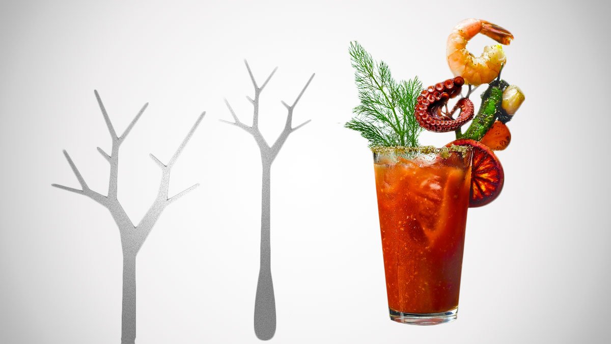 Epic Bloody Mary Tree Branch Garnish Pick