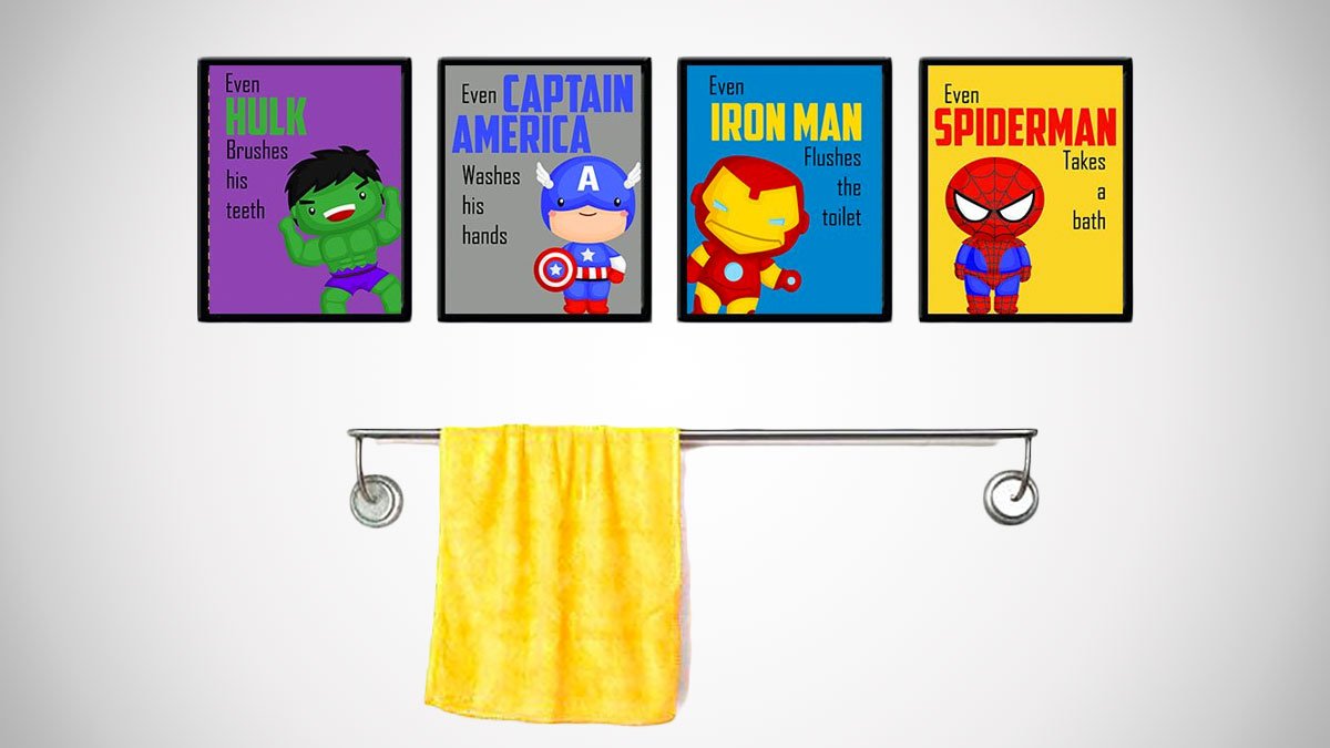 Even Superheroes Practice Good Hygiene Wall Art