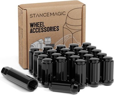 24-Piece Extended Spline Lug Nuts for Jeep Wrangler & Trucks - Heavy Duty Steel