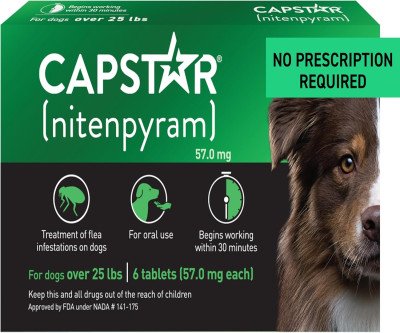 Fast Flea Relief: Capstar Kills Fleas in 30 Minutes for Dogs 25+ lbs