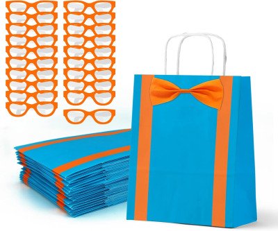 Fire Truck Party Favor Bags with Glasses & Bowties - 16 Pack