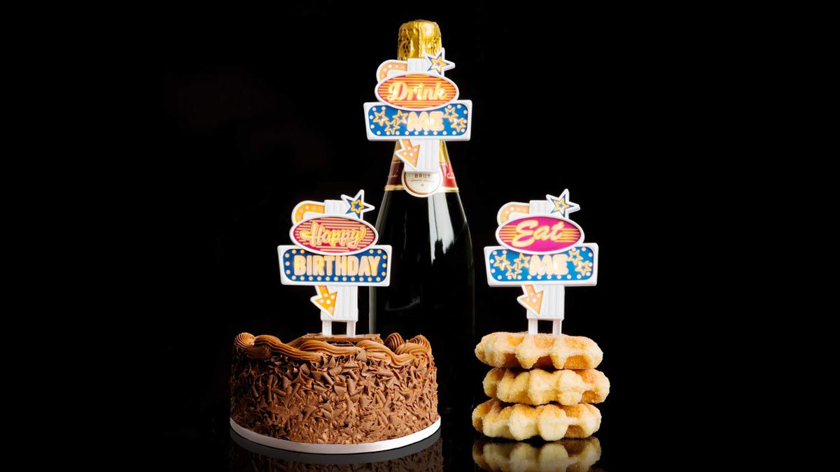 Vegas-Style Flashing Food Toppers
