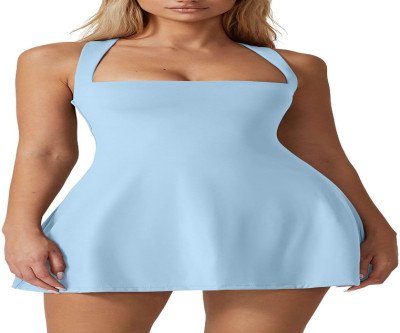 Flattering Tennis Dress with Built-in Shorts & Pockets