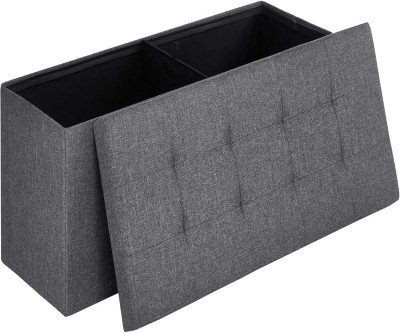 43-Inch Folding Storage Ottoman with 660 lb Weight Capacity