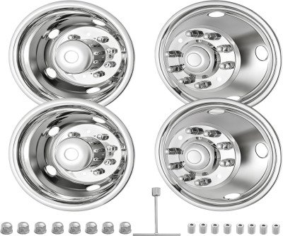 Premium Ford F450/F550 Wheel Covers - Stainless Steel Mirror Finish