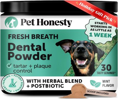 Fresh Breath Dental Powder for Dogs - Plaque & Tartar Control