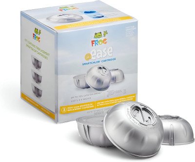 Less Chlorine, Crystal Clear Water: FROG Hot Tub Sanitizer Cartridges 3-Pack