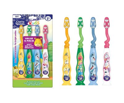 Fun and Adorable Kids Toothbrushes with Suction Cups