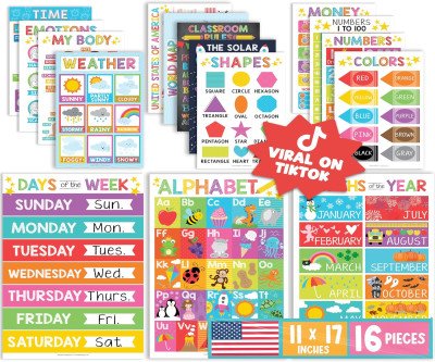 Fun Learning Posters: 16 Educational Posters for Kids