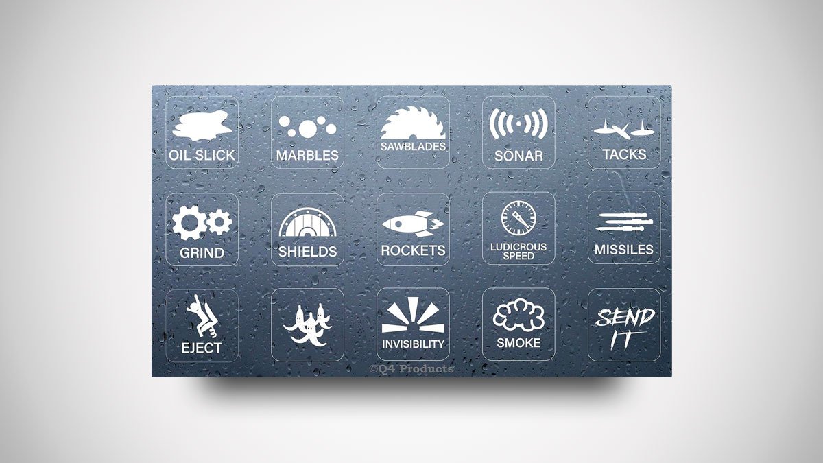 Funny Car & Truck Unused Buttons Stickers