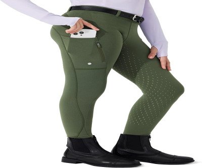 Stay Cozy & Confident: Girls' Thermal Riding Pants with Full Grip