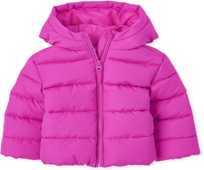 Snug Protection: Girls' Wind & Water-Resistant Puffer Jacket