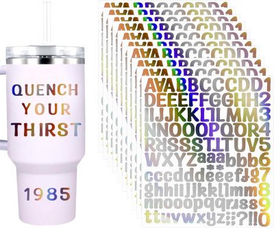 Glitter Alphabet Stickers for Stanley Cups