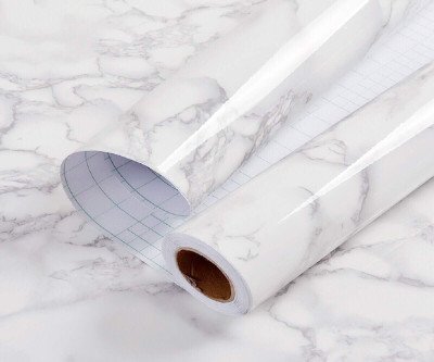 Transform Your Space with Glossy Marble Contact Paper