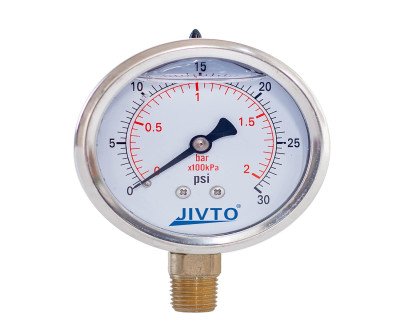 Durable Pressure Gauge with Glycerin Vibration Protection
