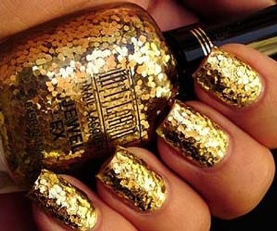 Gold Flakes Nail Polish