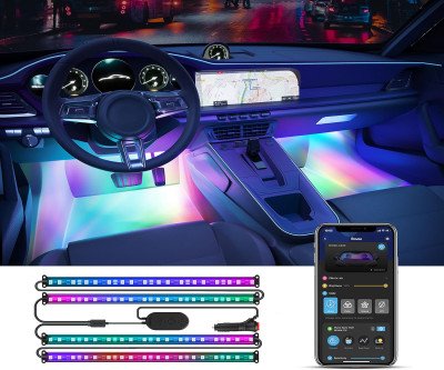 Transform Your Ride with Smart RGBIC Car Lights