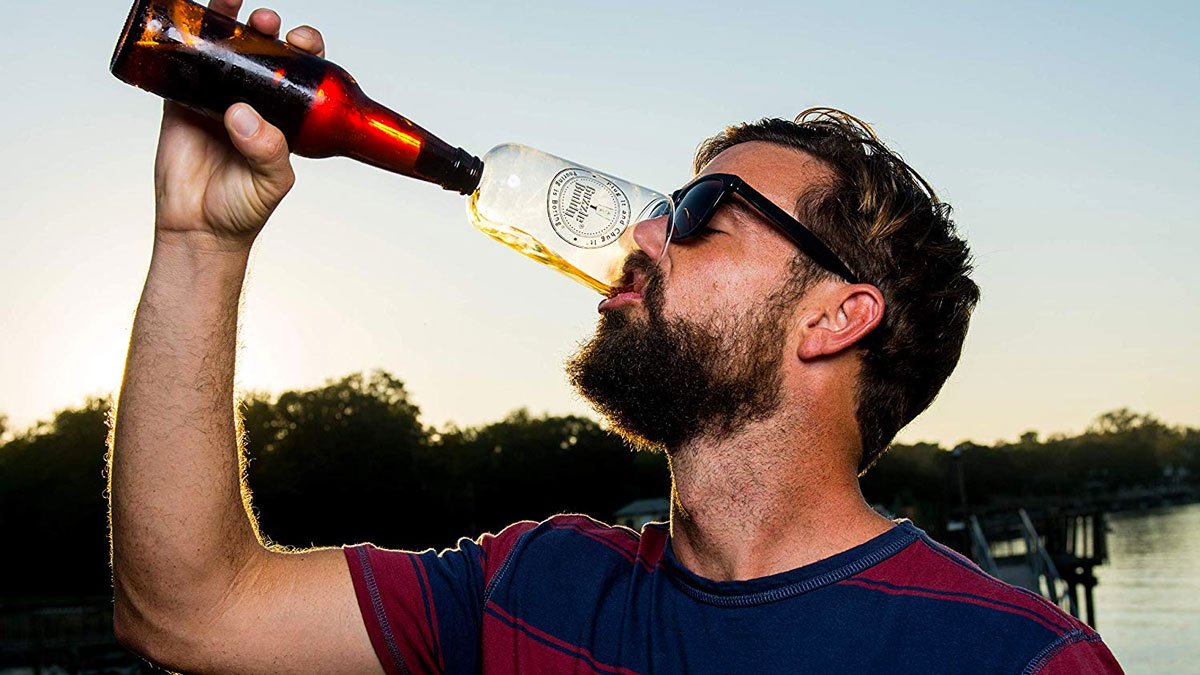 Guzzle Buddy Beer Bottle Glass