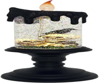 Halloween Skull Snow Globe Flameless Candle Light