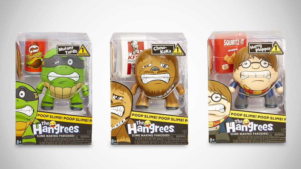 Hangrees Pooping Pop Culture Parody Figures