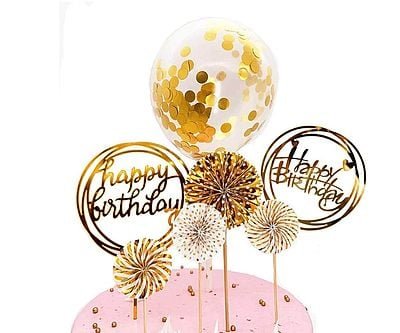 Happy Birthday Cake Decoration Picks