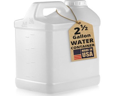 Heavy-Duty 2.5 Gallon HDPE Jug - Made in USA Automotive Container